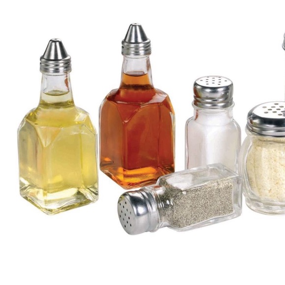Glass Oil & Vinegar Cruet Bottles Set of 2 - Picture 5 of 6